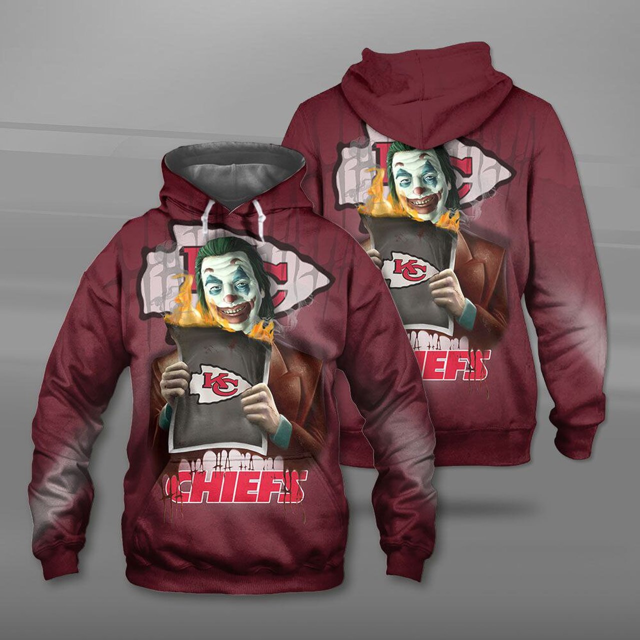 Nfl Kansas City Chiefs The Joker Men And Women 3d Full Printing Hoodie Zip Hoodie Kansas City Chiefs 3d Full Printing Shirt 2dh90