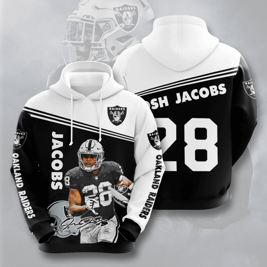 Nfl Las Vegas Raiders 3d Hoodie Custom Printing Team Color Plus Size Up To 5xl 705qo