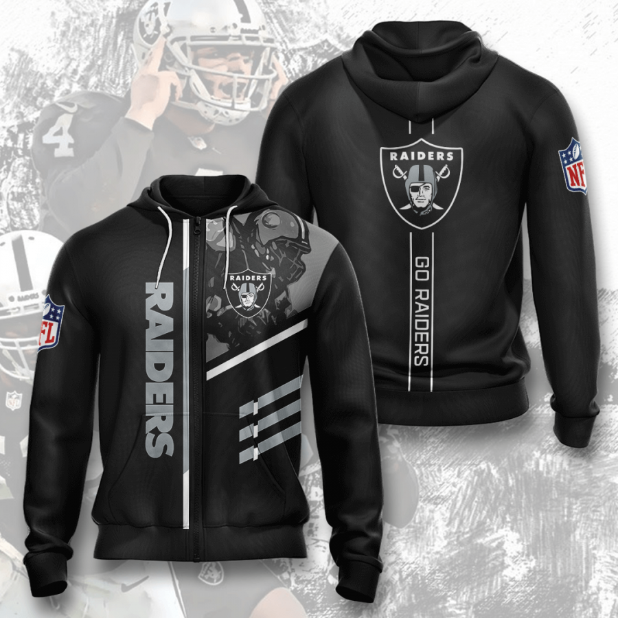 Nfl Las Vegas Raiders 3d Hoodie Custom Printing Team Color Plus Size Up To 5xl Qu9x6