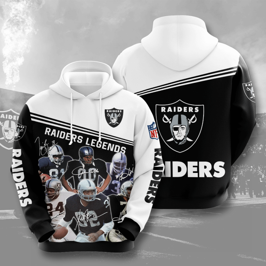 Nfl Las Vegas Raiders 3d Hoodie Custom Printing Team Color Plus Size Up To 5xl Vpf6d