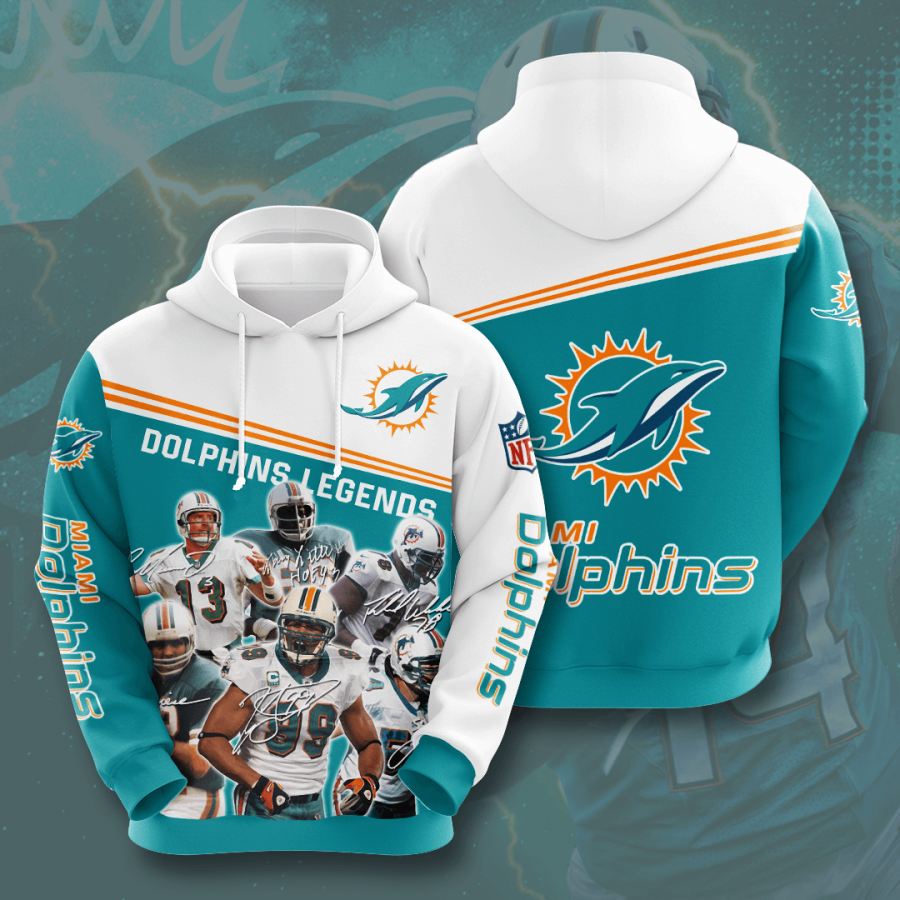 Nfl Miami Dolphins 3d Hoodie Custom Printing Team Color Plus Size Up To 5xl Wqq69