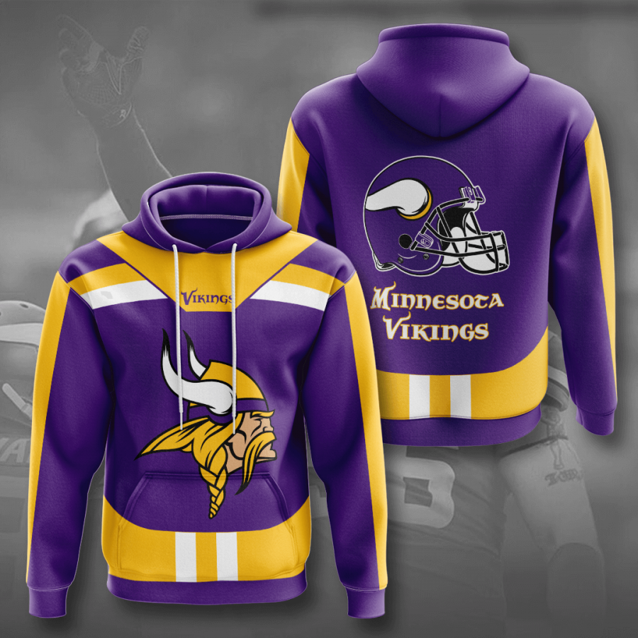 Nfl Minnesota Vikings 3d Hoodie Custom Printing Team Color Plus Size Up To 5xl Fhdqv