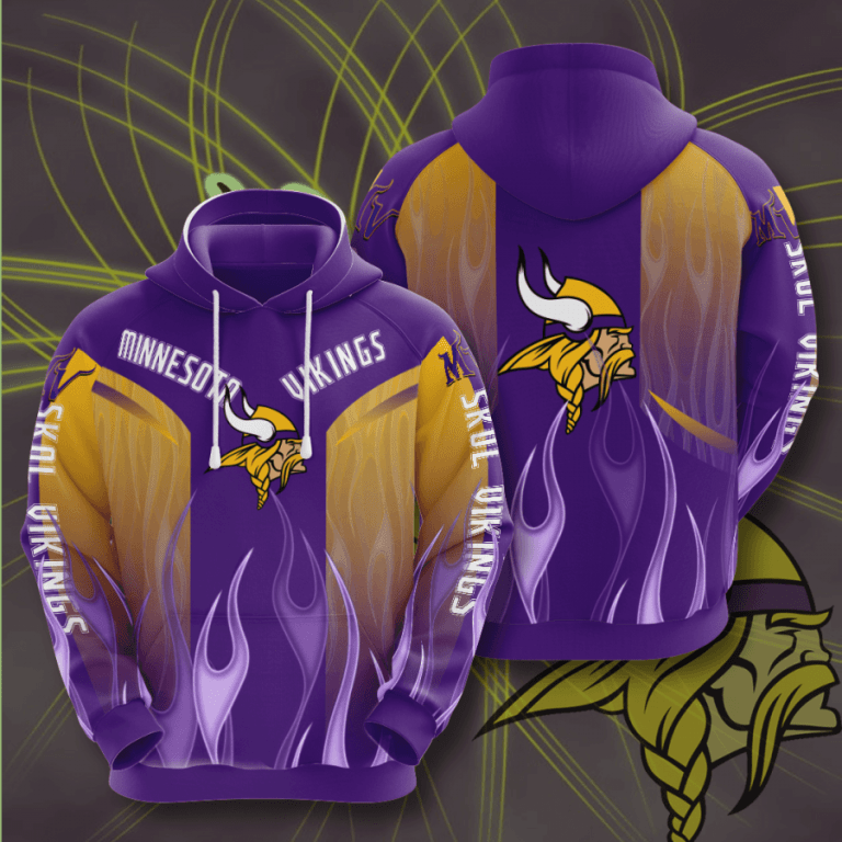 Nfl Minnesota Vikings 3d Hoodie For Men For Women All Over Printed Hoodie Qfye0