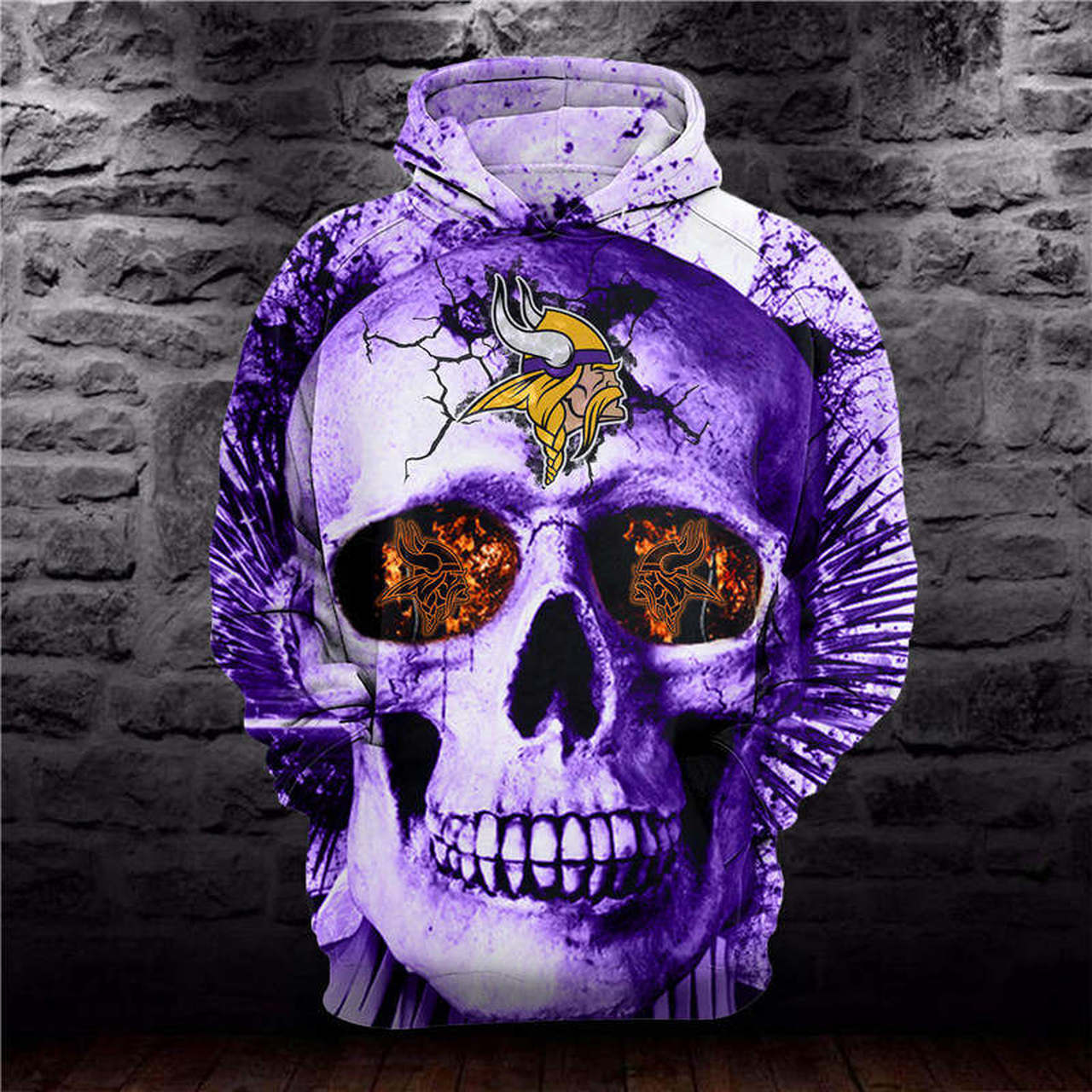 Nfl Minnesota Vikings Purple Skull Graphic 3d Men And Women 3d Full Printing Hoodie Nfl Minnesota Vikings 3d Full Printing Shirt 8rnh5