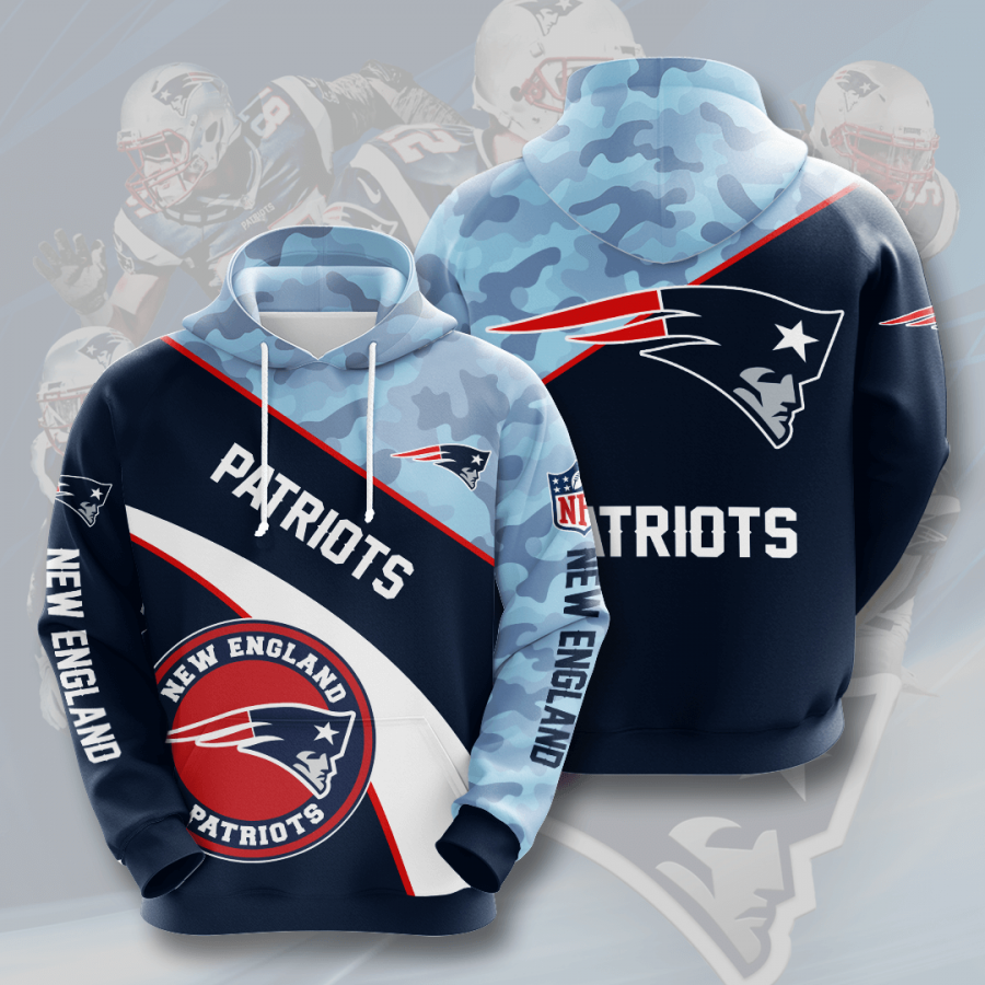 Nfl New England Patriots 3d Hoodie Custom Printing Team Color Plus Size Up To 5xl 1n93f