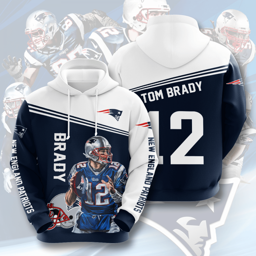 Nfl New England Patriots 3d Hoodie Custom Printing Team Color Plus Size Up To 5xl G4fcq