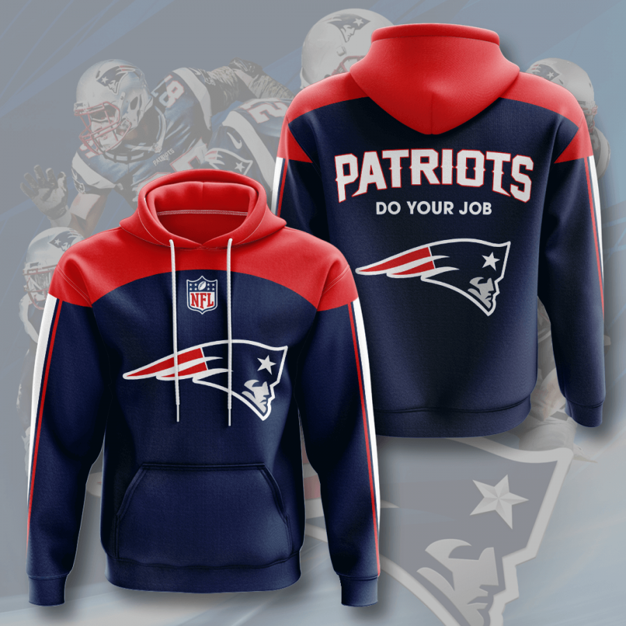 Nfl New England Patriots 3d Hoodie Custom Printing Team Color Plus Size Up To 5xl Rtwp3