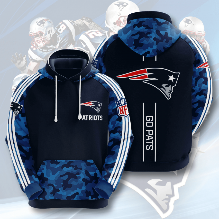 Nfl New England Patriots 3d Hoodie Custom Printing Team Color Plus Size Up To 5xl Xdihd