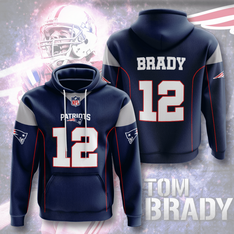 Nfl New England Patriots 3d Hoodie Custom Printing Team Color Plus Size Up To 5xl Xuqh4