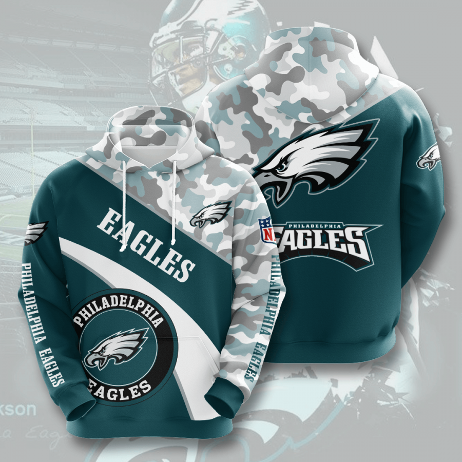 Nfl Philadelphia Eagles 3d Hoodie Custom Printing Team Color Plus Size Up To 5xl Ev5jy