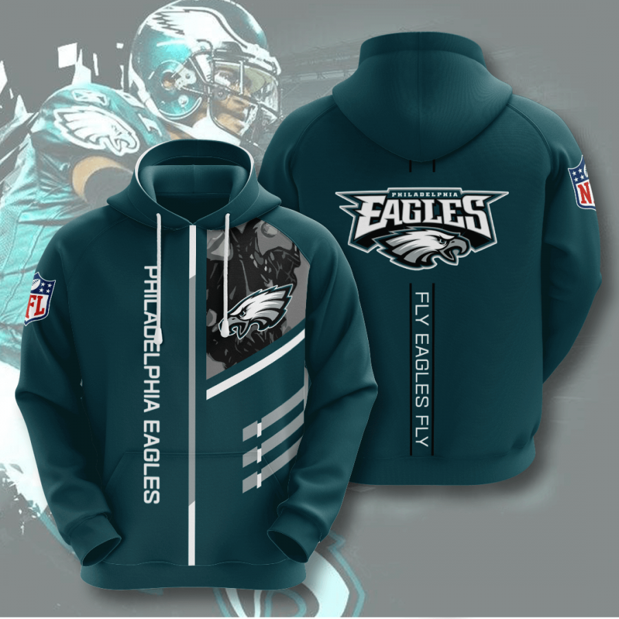 Nfl Philadelphia Eagles 3d Hoodie Custom Printing Team Color Plus Size Up To 5xl N0r2b