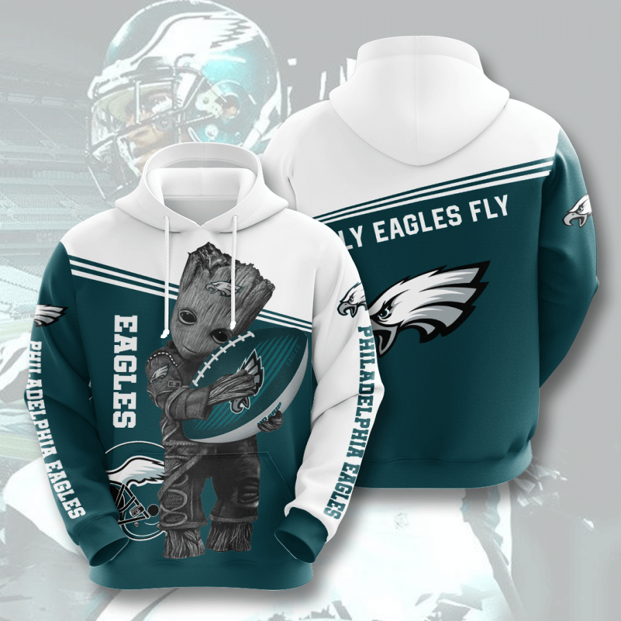 Nfl Philadelphia Eagles 3d Hoodie Custom Printing Team Color Plus Size Up To 5xl Oxadr