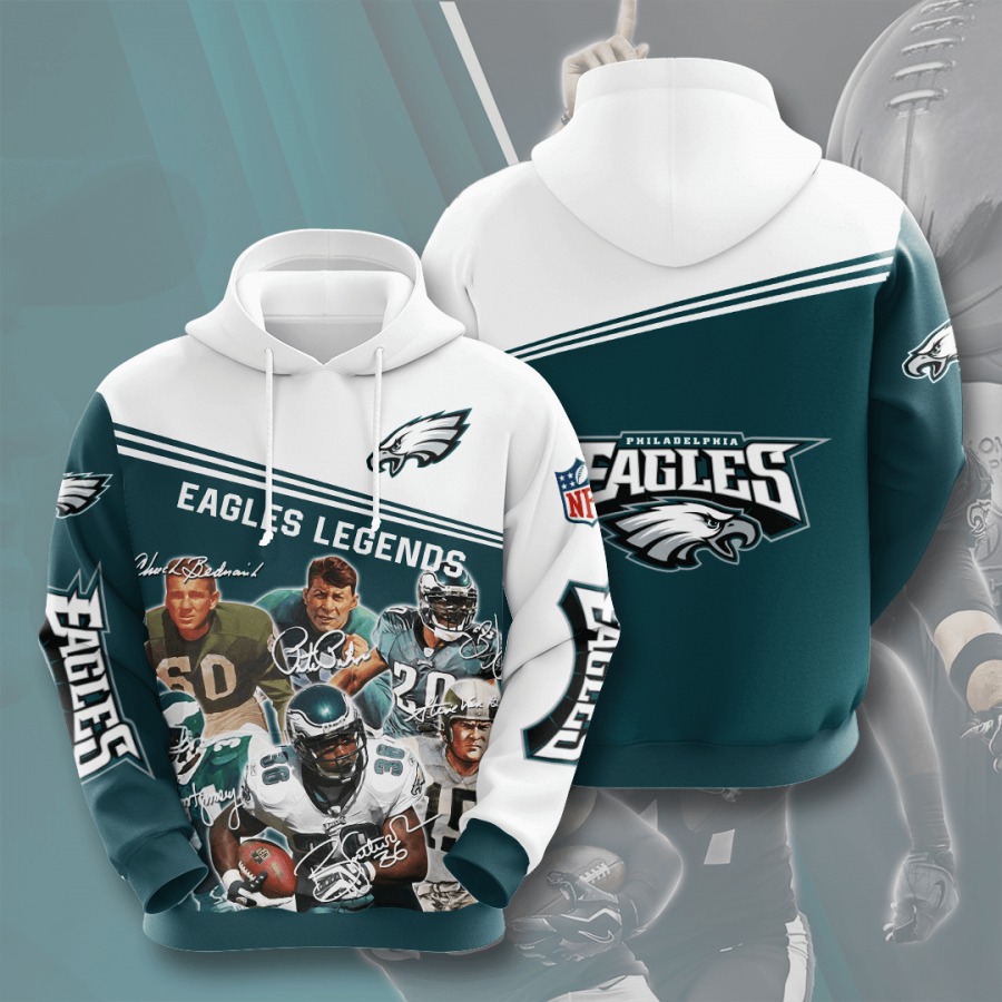 Nfl Philadelphia Eagles 3d Hoodie Custom Printing Team Color Plus Size Up To 5xl P6qee