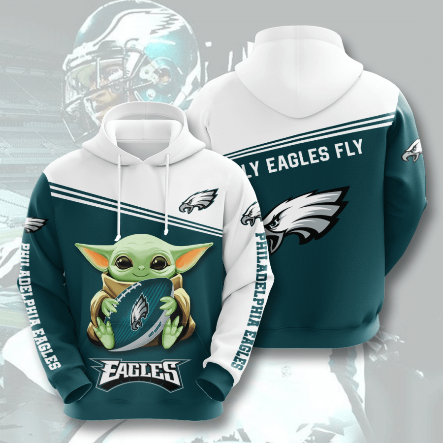 Nfl Philadelphia Eagles 3d Hoodie Custom Printing Team Color Plus Size Up To 5xl Qbkcr