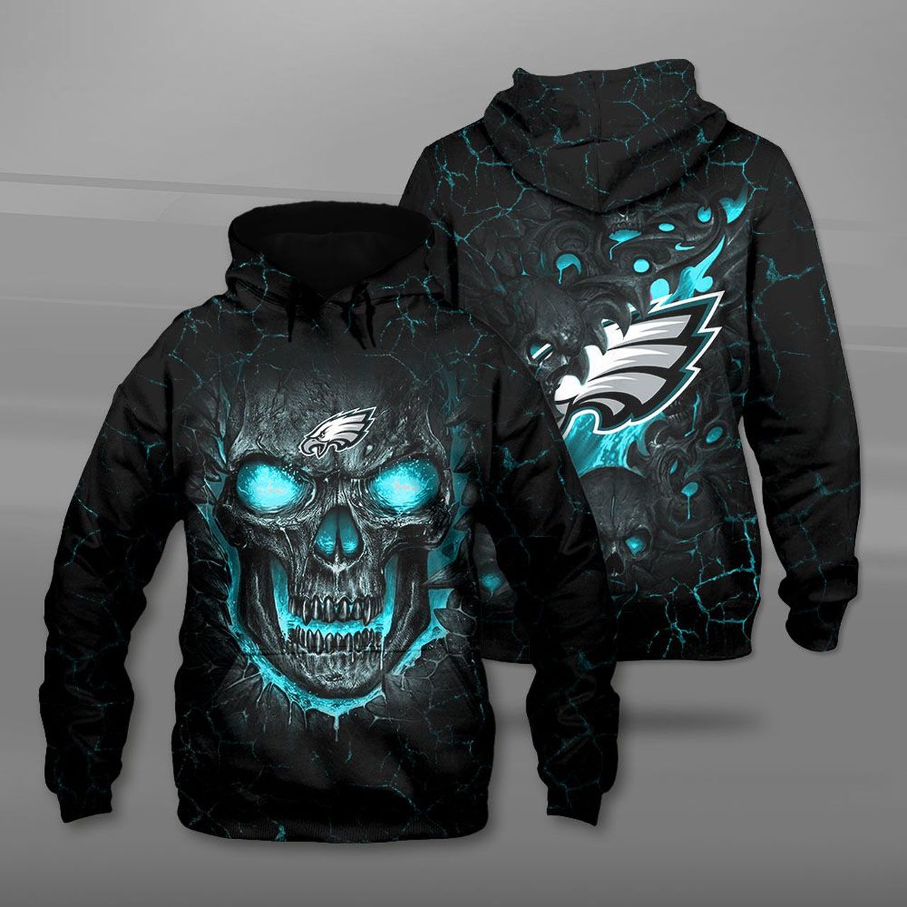 Nfl Philadelphia Eagles Firey Skull Men And Women 3d Full Printing Hoodie Zip Hoodie Nfl Philadelphia Eagles 3d Full Printing Shirt