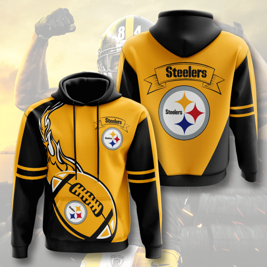 Nfl Pittsburgh Steelers 3d Hoodie Custom Printing Team Color Plus Size Up To 5xl 0g7po