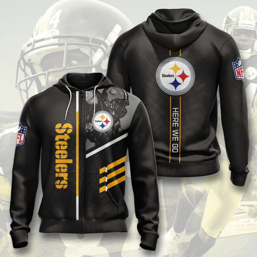 Nfl Pittsburgh Steelers 3d Hoodie Custom Printing Team Color Plus Size Up To 5xl 109n2