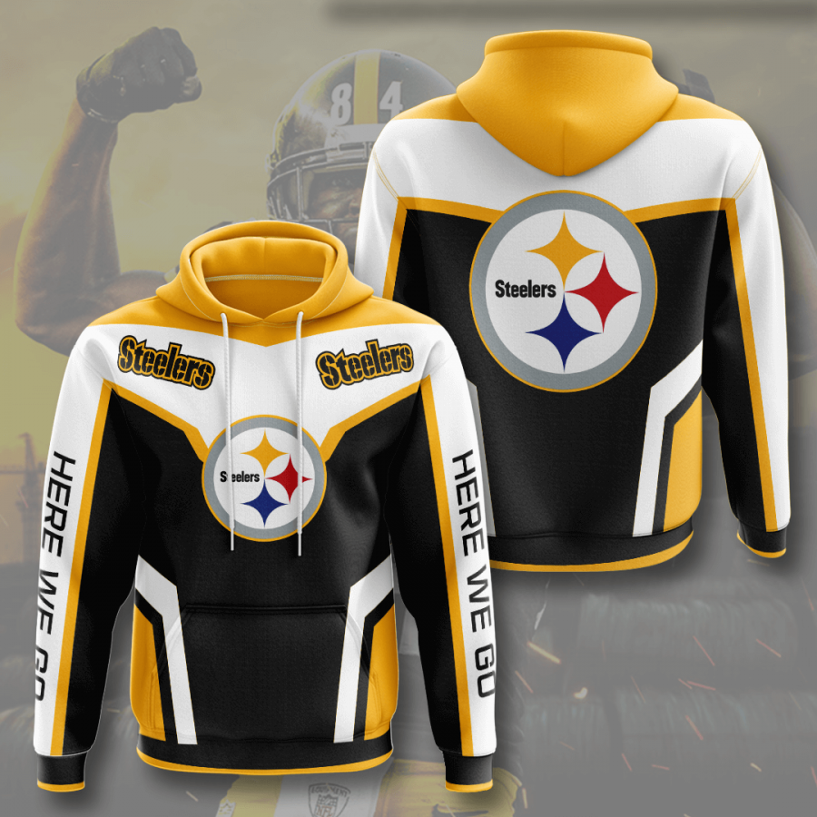 Nfl Pittsburgh Steelers 3d Hoodie Custom Printing Team Color Plus Size Up To 5xl 2449p