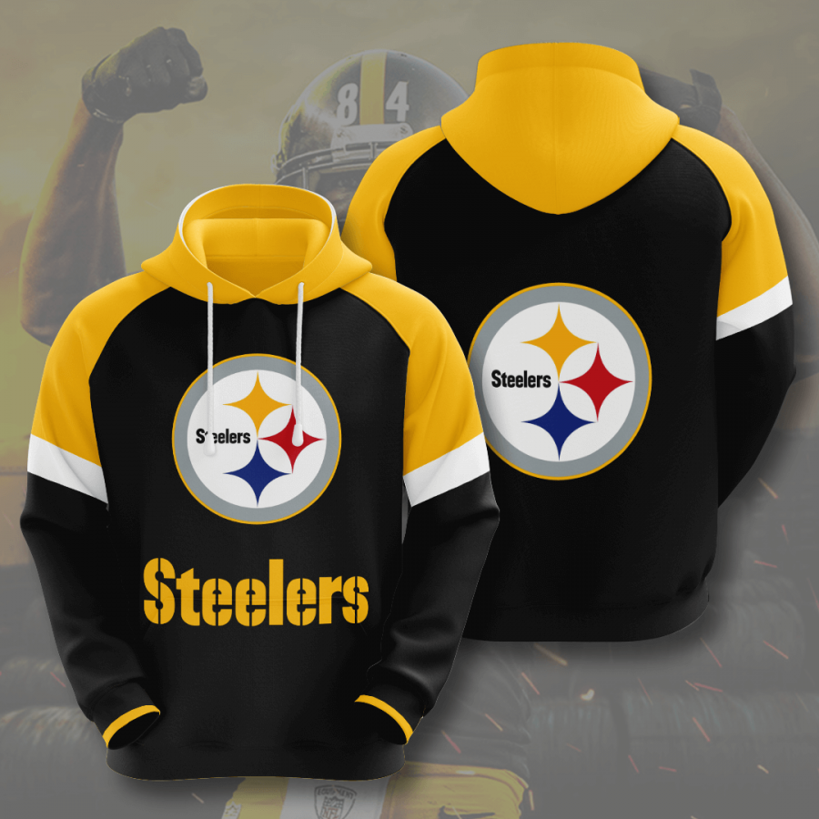 Nfl Pittsburgh Steelers 3d Hoodie Custom Printing Team Color Plus Size Up To 5xl 5ixlo