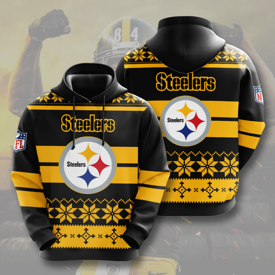 Nfl Pittsburgh Steelers 3d Hoodie Custom Printing Team Color Plus Size Up To 5xl Jekkt