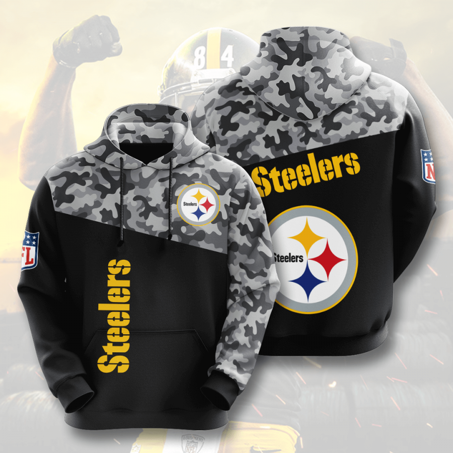 Nfl Pittsburgh Steelers 3d Hoodie Custom Printing Team Color Plus Size Up To 5xl Kjkwz