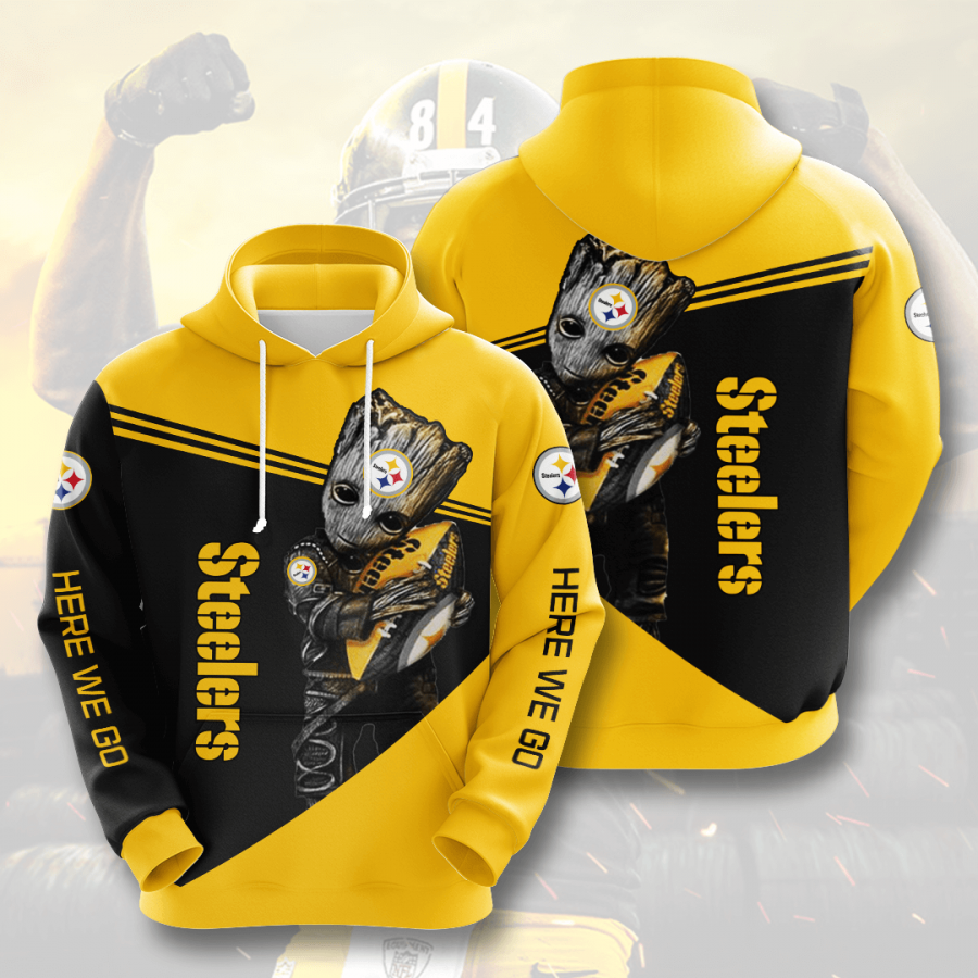 Nfl Pittsburgh Steelers 3d Hoodie Custom Printing Team Color Plus Size Up To 5xl Ljnft