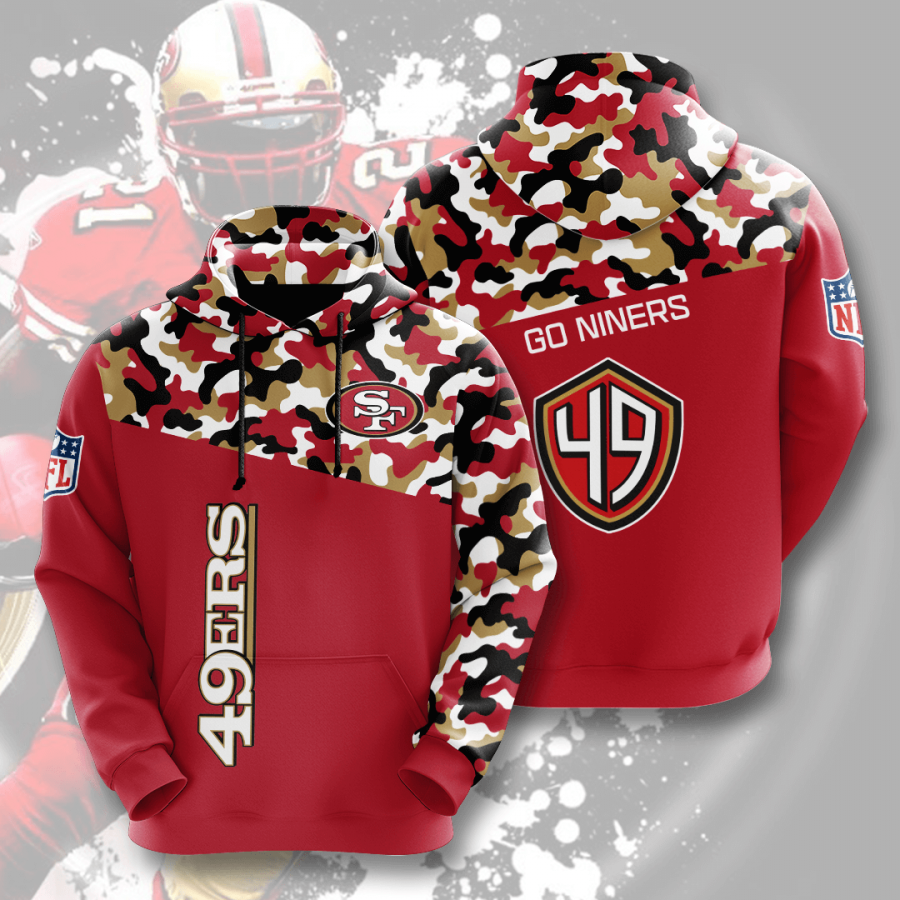 Nfl San Francisco Ers 3d Hoodie Custom Printing Team Color Plus Size Up To 5xl Wm7n8