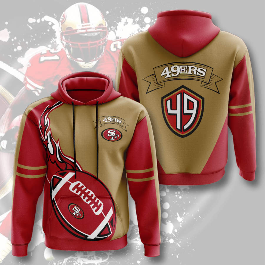 Nfl San Francisco Ers 3d Hoodie Custom Printing Team Color Plus Size Up To 5xl Wwlt1