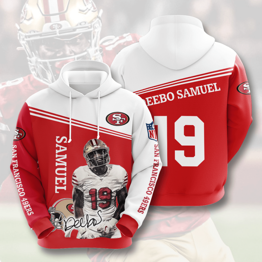 Nfl San Francisco Ers Deebo Samuel 3d Hoodie Custom Printing Team Color Plus Size Up To 5xl