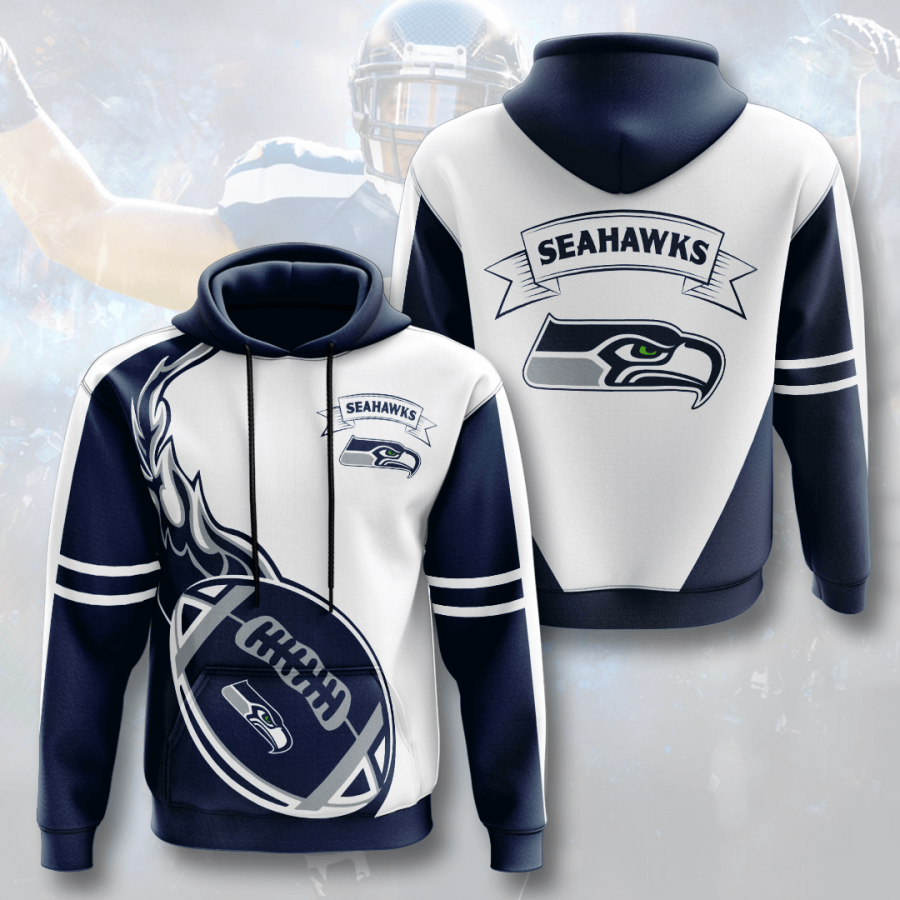 Nfl Seattle Seahawks 3d Hoodie Custom Printing Team Color Plus Size Up To 5xl 5287d