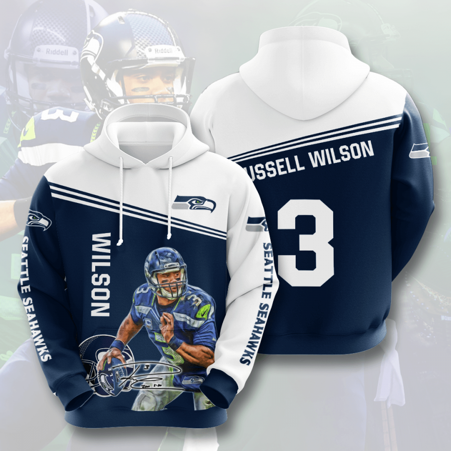 Nfl Seattle Seahawks 3d Hoodie Custom Printing Team Color Plus Size Up To 5xl Psvbt