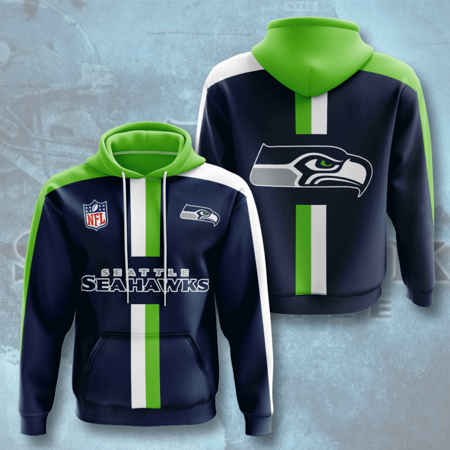 Nfl Seattle Seahawks 3d Hoodie Custom Printing Team Color Plus Size Up To 5xl Ww24s