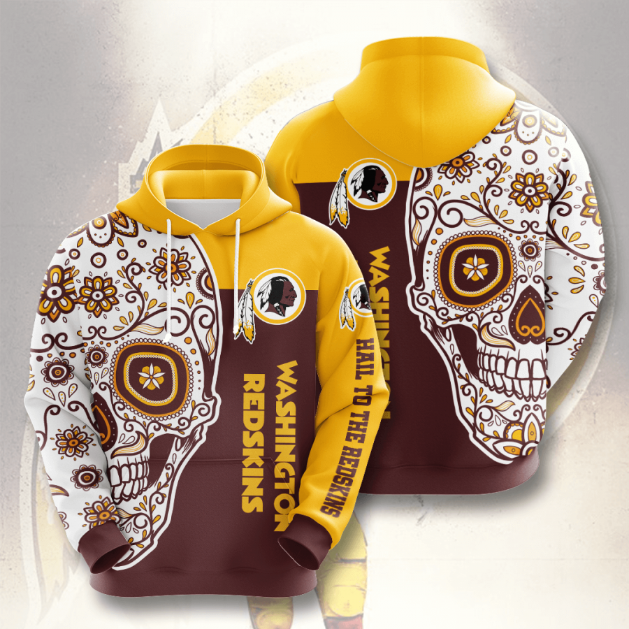 Nfl Washington Redskins 3d Hoodie Custom Printing Team Color Plus Size Up To 5xl 7h91b