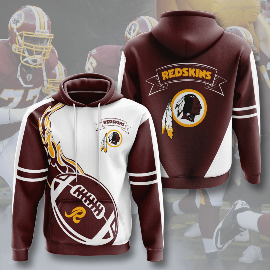 Nfl Washington Redskins 3d Hoodie Custom Printing Team Color Plus Size Up To 5xl Fw4ps