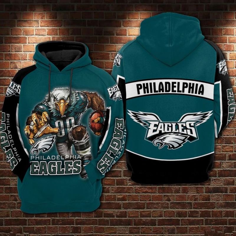 Philadelphia Eagles Football Players Hoodie Tshirt For Men Hoodie 3d Forest Green Size L