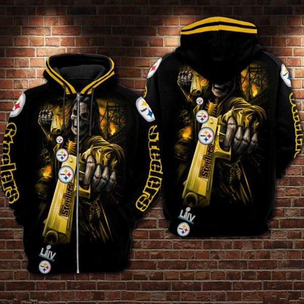 Pittsburgh Steelers Death Super Bowl 2020 Men And Women 3d Full Printing Hoodie Shirt Pittsburgh Steelers Nfl 3d Full Printing Shirt