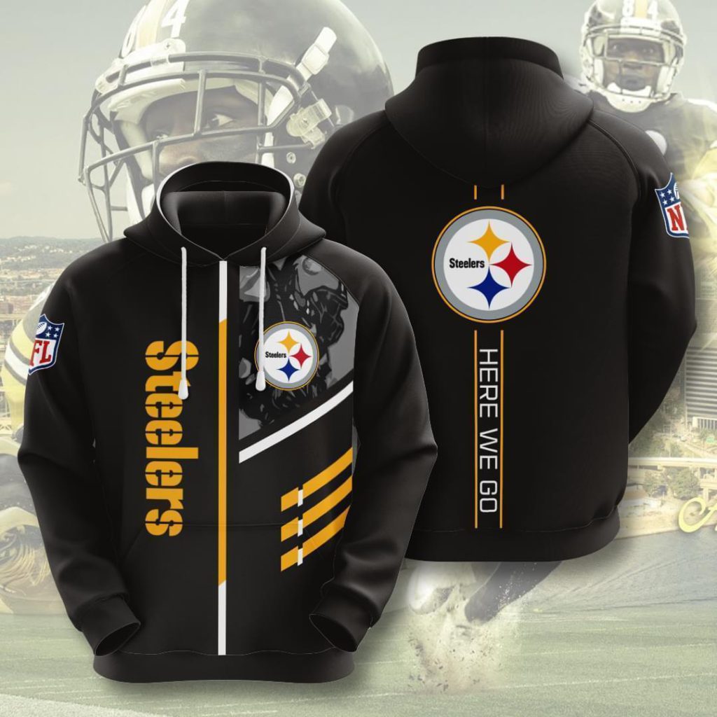 Pittsburgh Steelers Nfl Here We Go 3d Full Over Print Hoodie Sweater Tshirt Baiza