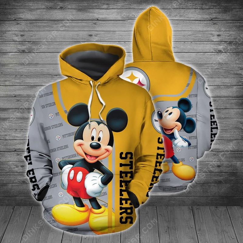 Pittsburgh Steelers Nfl Mickey Mouse Disney Men And Women 3d Full Printing Hoodie Zip Hoodie Sweatshirt T-shirt 3msqb