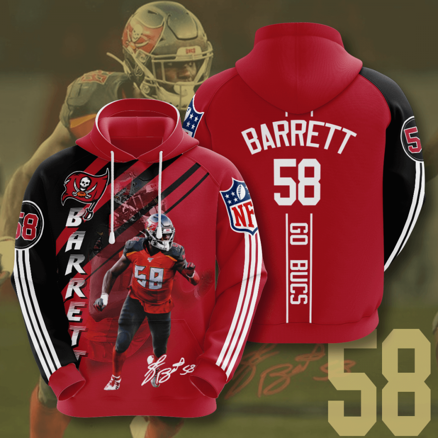 Shaquil Barrett Tampa Bay Buccaneers Nfl 3d Hoodie Shaquil Barrett 3d Full Printing Hoodie