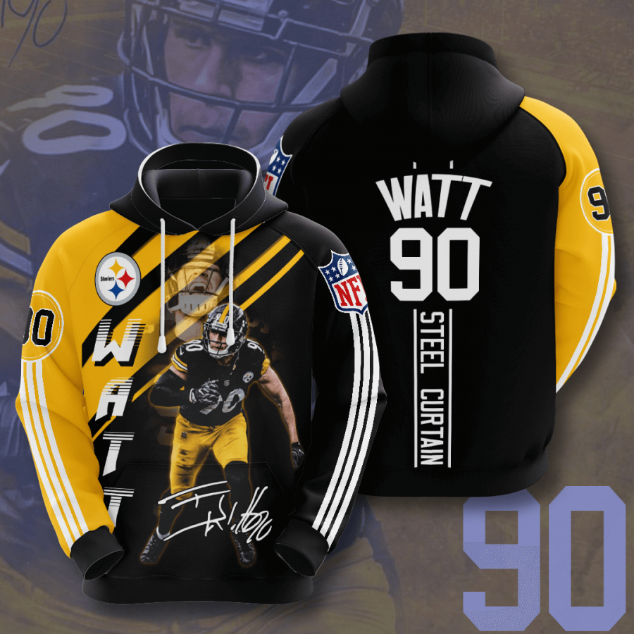 T J Watt Pittsburgh Steelers Nfl 3d Full Printing Unisex Hoodie T-shirt Imj0m