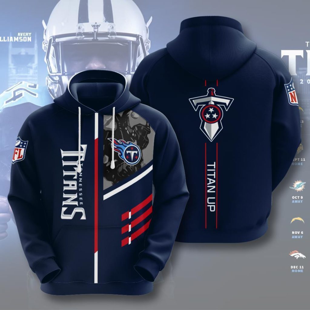 Tennessee Titans Titan Up Nfl 3d Full Over Print Hoodie Sweater Tshirt