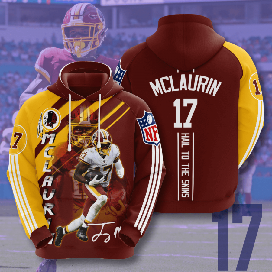 Terry Mclaurin Washington Redskins Nfl 3d Hoodie Terry Mclaurin Custom 3d Hoodie Washington Redskins All Over Print 3d Hoodie 5fyvj