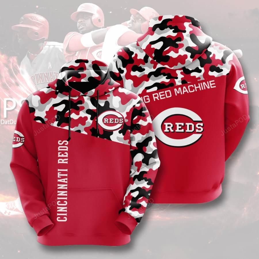 Sports Baseball Mlb Cincinnati Reds 3d All Over Print Hoodie Zip-up Hoodie