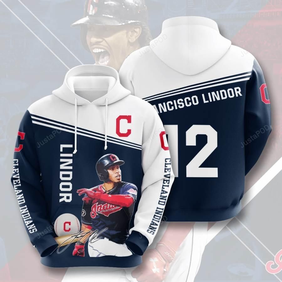 Sports Baseball Mlb Cleveland Indians 3d All Over Print Hoodie Zip-up Hoodie