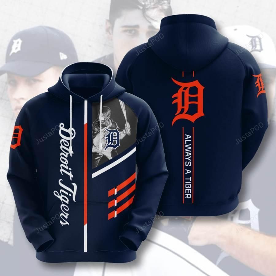 Sports Baseball Mlb Detroit Tigers 3d All Over Print Hoodie Zip-up Hoodie