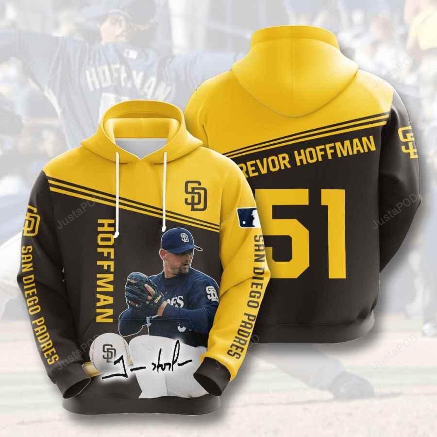 Sports Baseball Mlb San Diego Padres Trevor Hoffman 3d All Over Print Hoodie Zip-up Hoodie