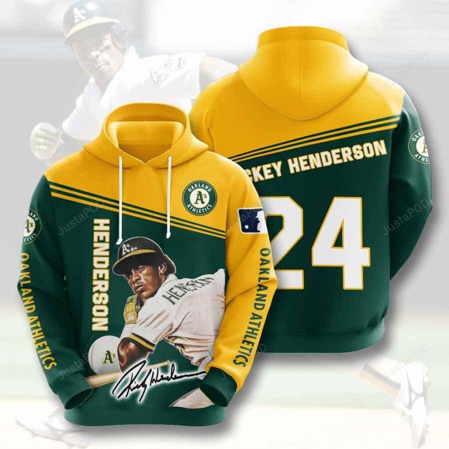 Sports Baseball Team Oakland Athletics Rickey Henderson 3d All Over Print Hoodie Zip-up Hoodie