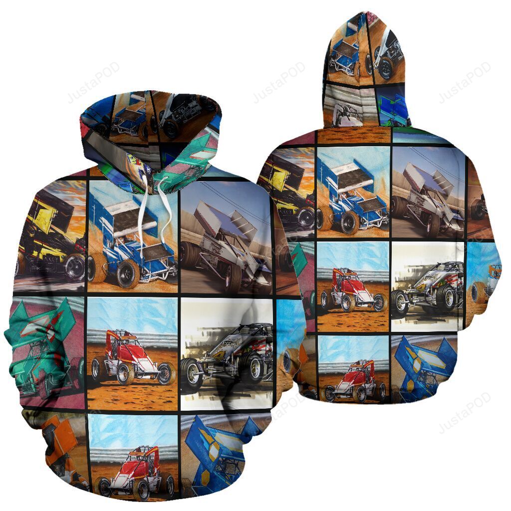 Sprint Cars 3d All Over Print Hoodie Zip-up Hoodie