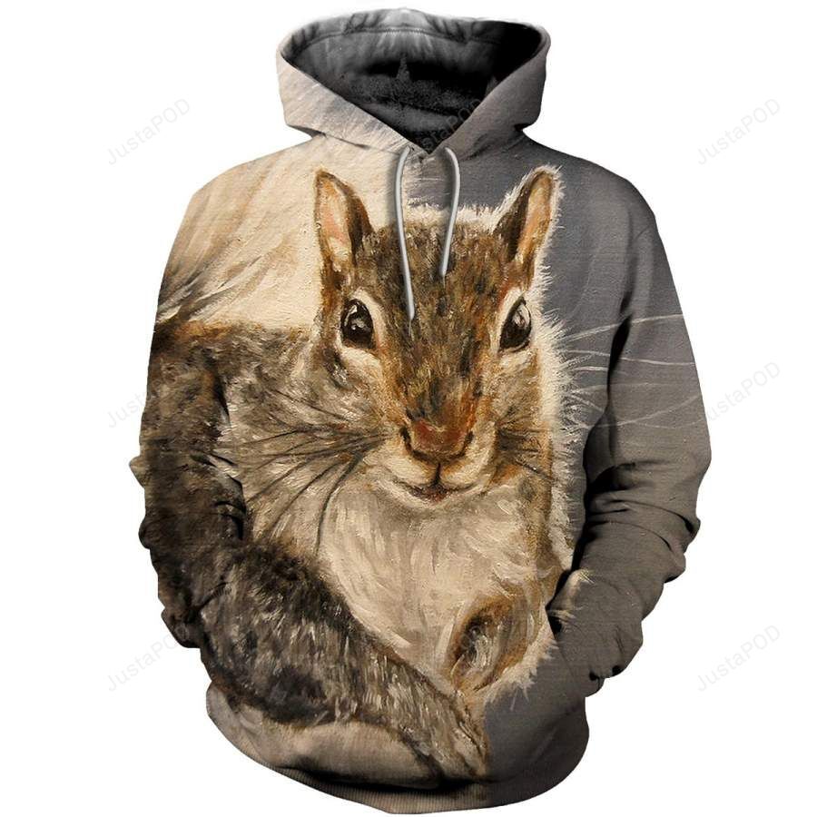 Squirrel 3d All Over Print Hoodie Zip-up Hoodie