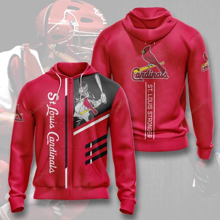 St Louis Cardinals 3d All Over Print Hoodie Zip-up Hoodie